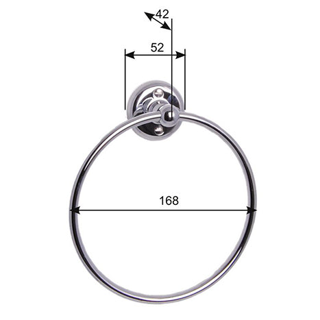 Handduksring - Haga - Krom image