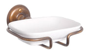 Soap Dish in Porcelain with Bronze Holder - Haga thumbnail image
