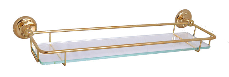 Glass Shelf brass - Haga 42 cm