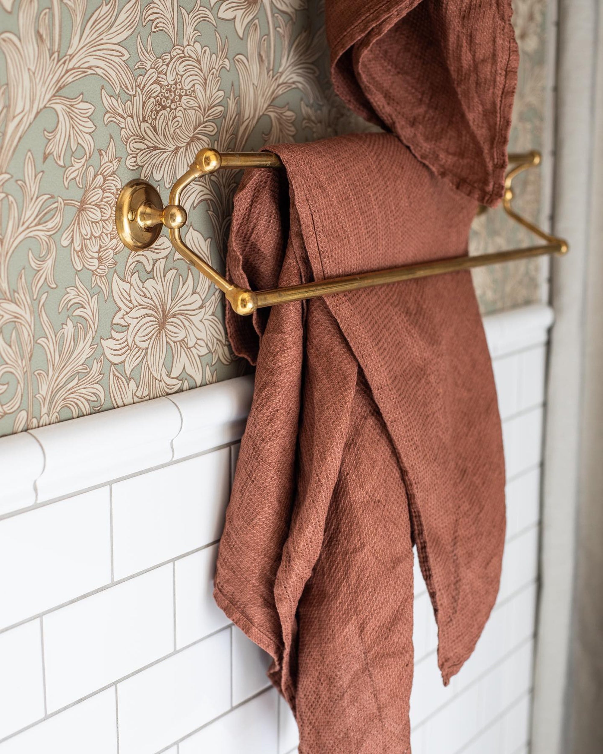 Barre porte-serviettes double - Haga - Laiton image