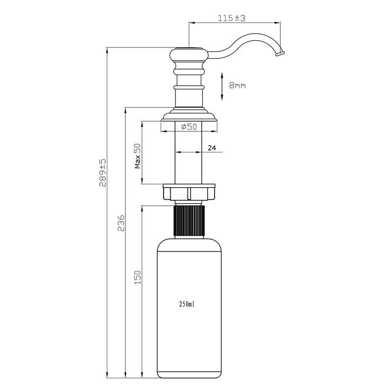 Soap pump - Haga - Chrome image