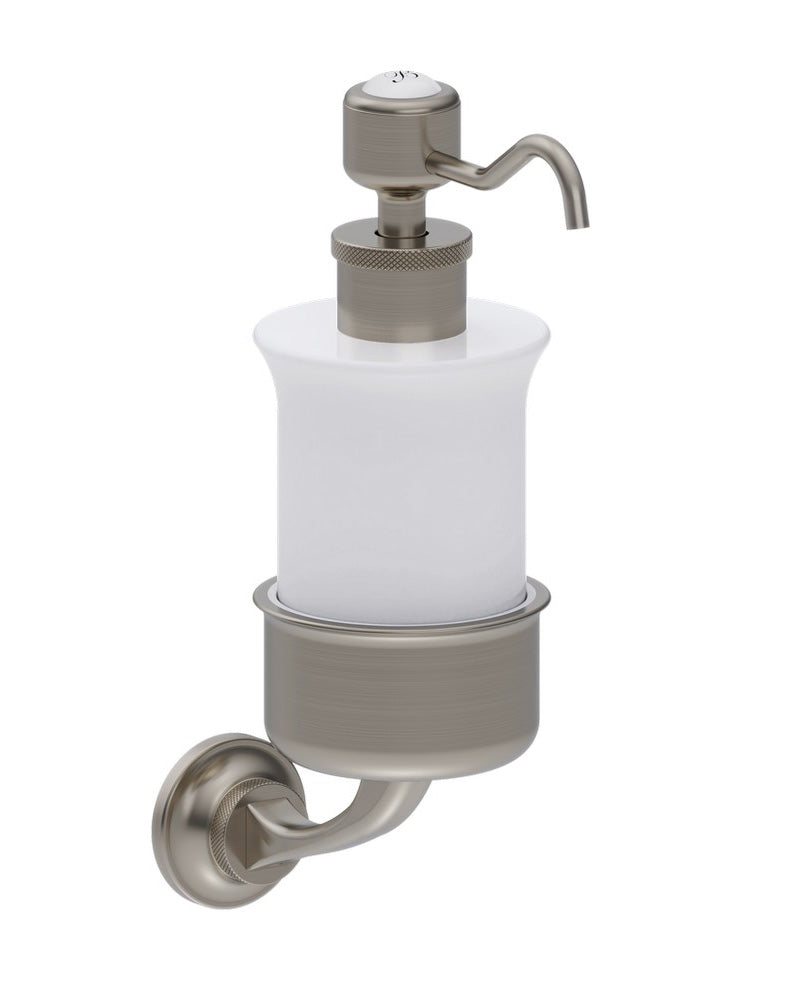 Tvålpump - Guild vägg, borstad nickel/porslin image