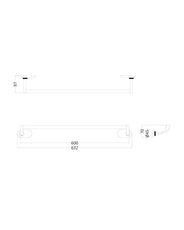 Towel Bar – Guild 60 cm, Gold thumbnail image