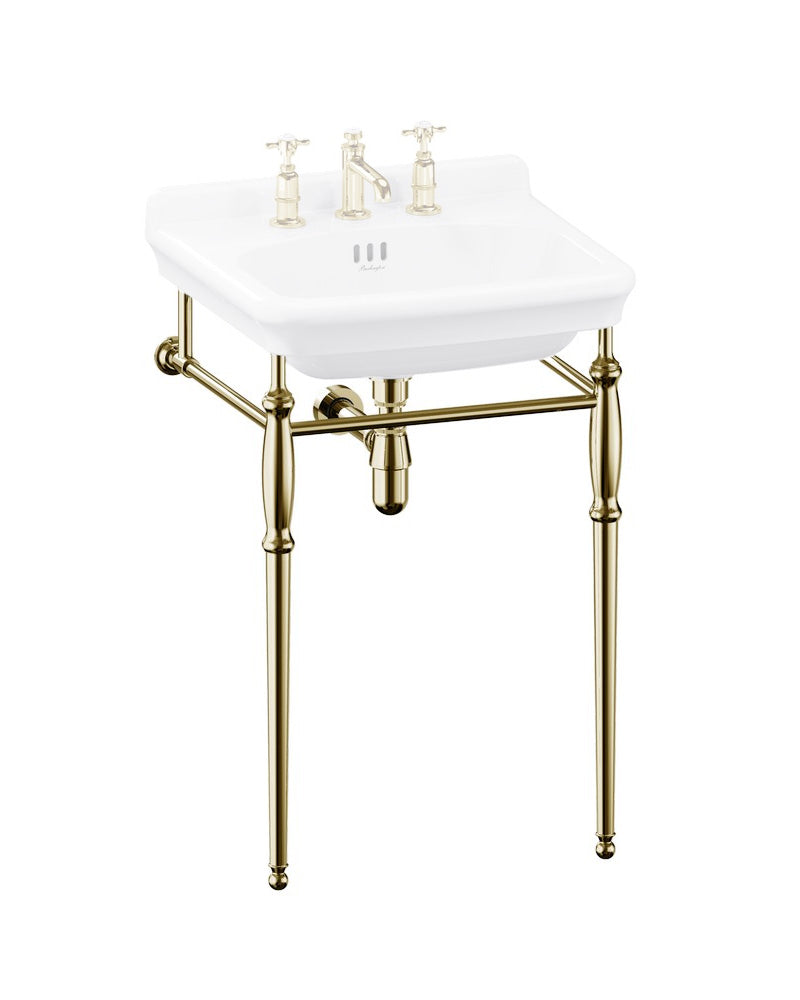 Metal stand for washbasin - Guild 56 cm (22 inches), Lacquered brass