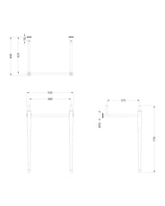 Waschtisch - Guild 56 cm, Chromgestell thumbnail image