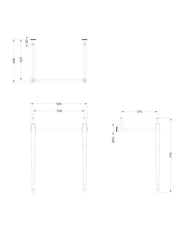 Metal Stand for Washbasin - Guild 62 cm (24.4 inches), Chrome thumbnail image