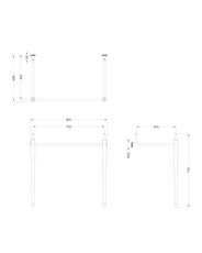 Waschbecken - Guild 85 cm, goldene Halterung thumbnail image