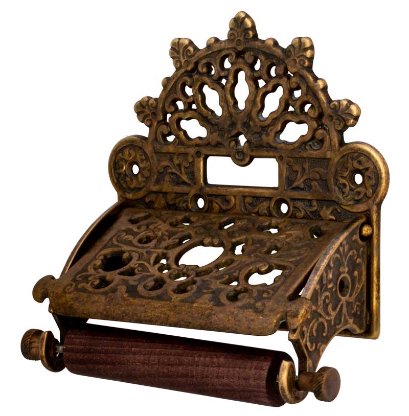 Toilet paper holder Ornamented - Antique