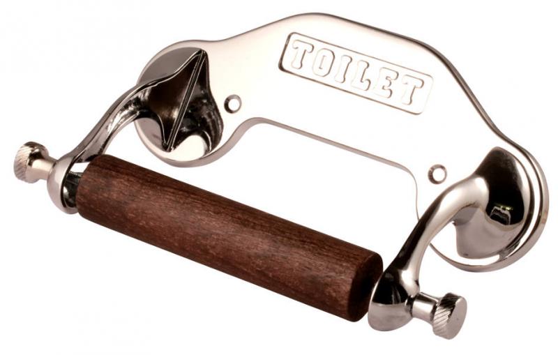 Toilet paper holder - Chrome/Wood
