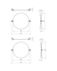 Mirror - Burlington Round, Matte Nickel thumbnail image