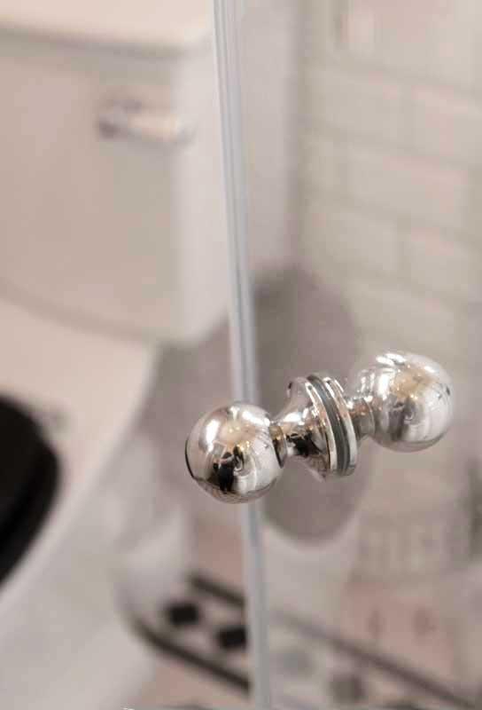 Shower Door Handle - Double-Sided Nickel Knob