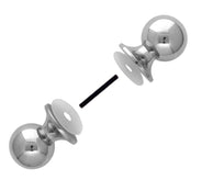 Dusjvegghåndtak - Dobbel knott nikkel thumbnail image