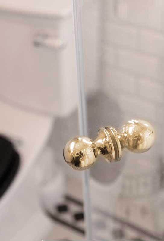 Shower Door Handle - Double-Sided Brass Knob image