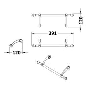 Towel Rail Chrome - For Bayswater Fitzroy Metal Stand thumbnail image