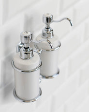 Pompe à savon double - Burlington mural chrome/porcelaine thumbnail image