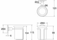 Zahnputzbecher – Burlington, Wand, Chrom/Porzellan thumbnail image