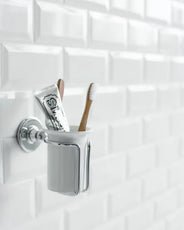 Zahnputzbecher – Burlington, Wand, Chrom/Porzellan thumbnail image