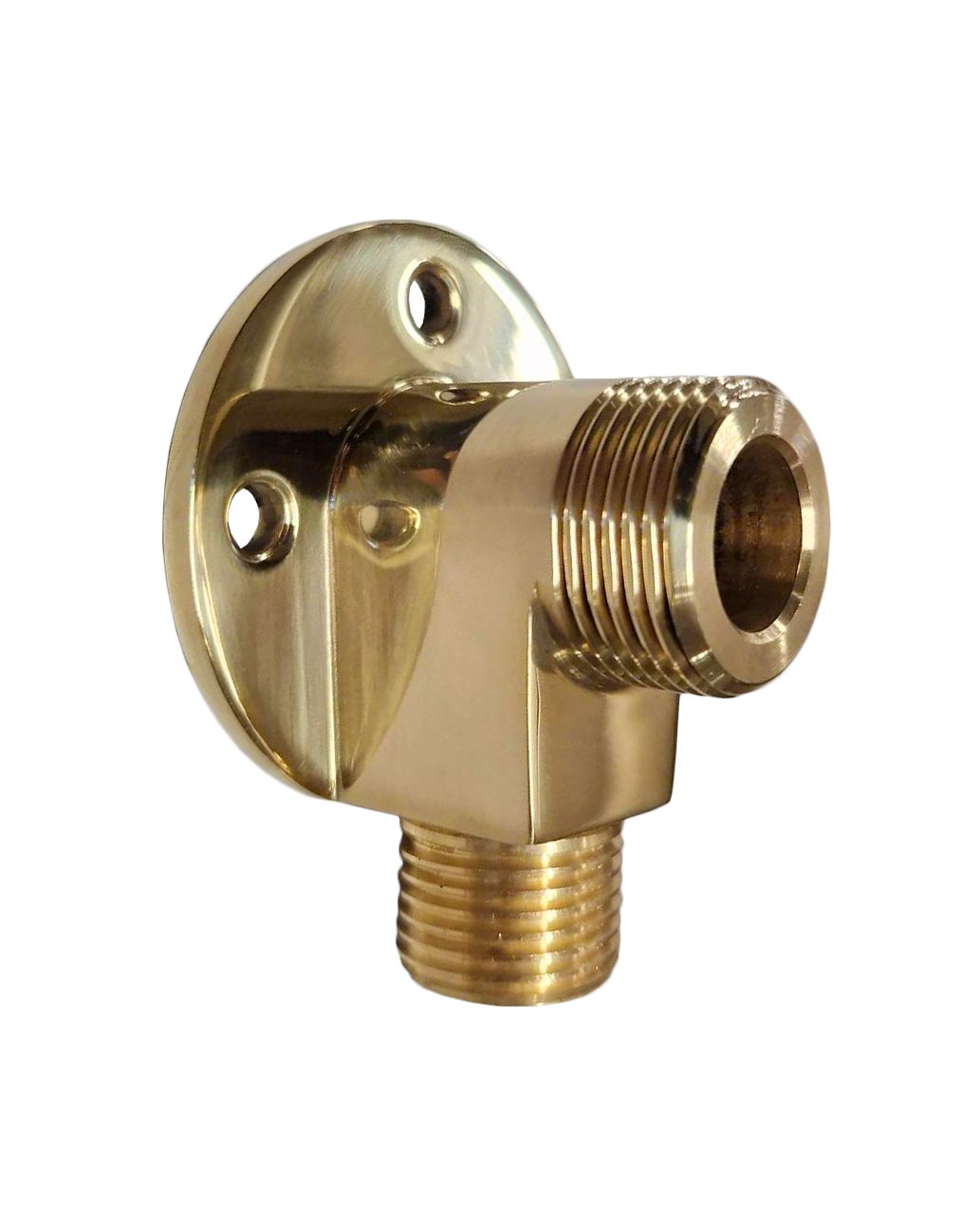 Faucet Bracket Lacquered brass – For Wall-Mounted Faucets with Exposed Pipes