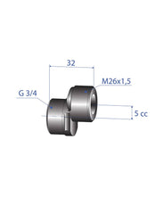 Excenter vid 150 c/c blandare till 160 c/c blandarfäste 2-pack, krom thumbnail image