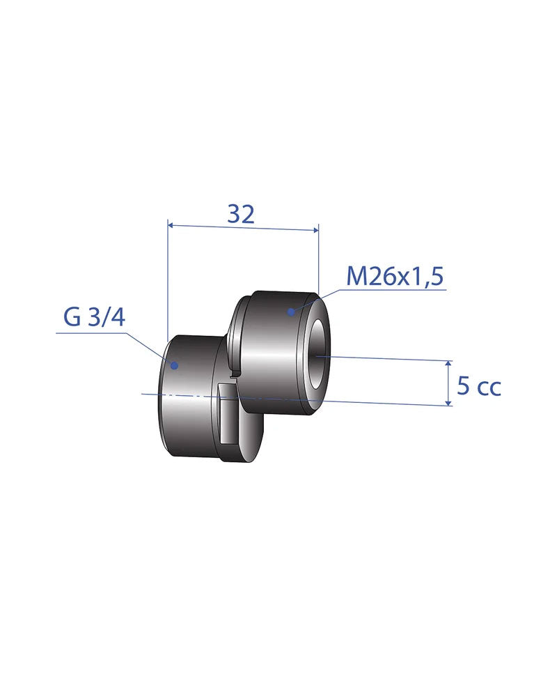 Excentrique pour mélangeur 150 c/c vers support de mélangeur 160 c/c, lot de 2, chrome image
