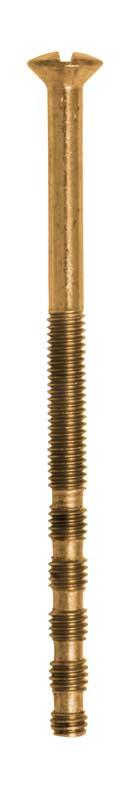 M4 Gennemgående skrue, lige kærv 65 mm - Messing thumbnail image