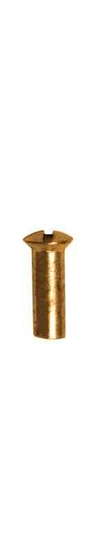M4 Nipple, slotted, for machine screw - Brass thumbnail image