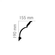 Cornice molding #50 gypsum 190x155x1200 mm thumbnail image