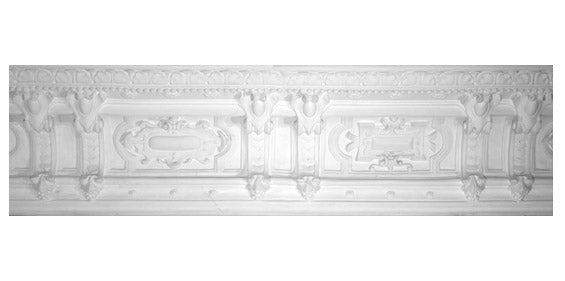 Cornice molding #52 gypsum 240x300x933 mm