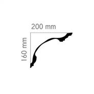 Cornice molding #55 gypsum 160x200x1166 mm thumbnail image