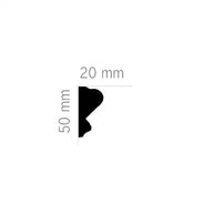Pynteliste #19 gips - 50x20x1500 mm thumbnail image