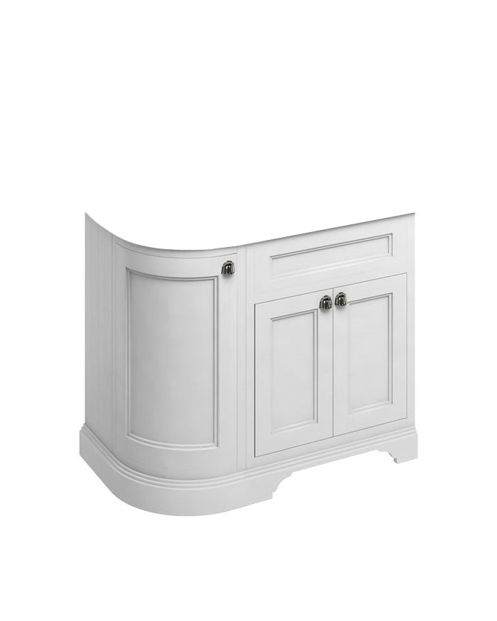 Meuble de salle de bain à coins arrondis Burlington - 100 cm blanc (partie inférieure uniquement)