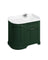 Bathroom Vanity with Rounded Corner Burlington - 100 cm Green (Base Unit Only)