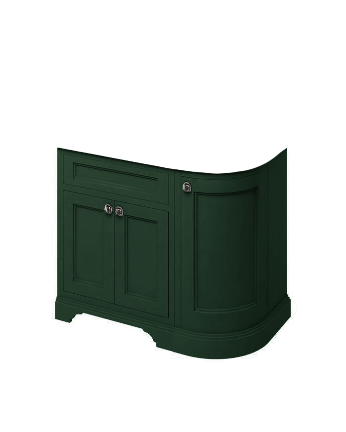 Badrumskommod rundat hörn Burlington - 100 cm grön (endast underdel) image