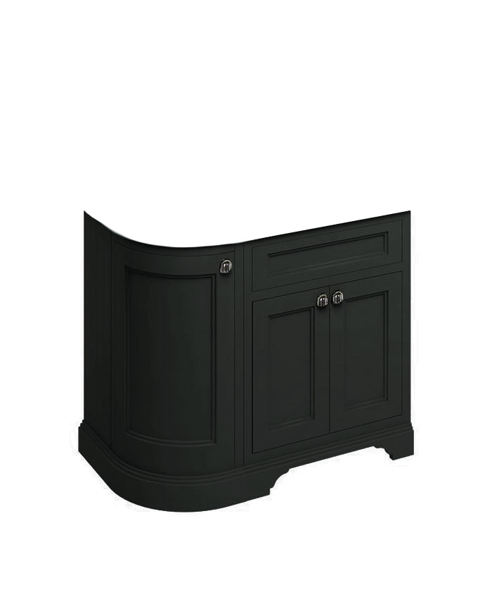 Badrumskommod rundat hörn Burlington - 100 cm svart (endast underdel) image