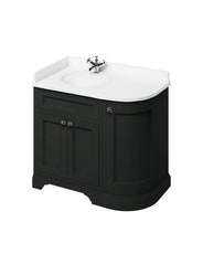 Bathroom Vanity with Rounded Corner Burlington - 100 cm Black (Base Unit Only) thumbnail image