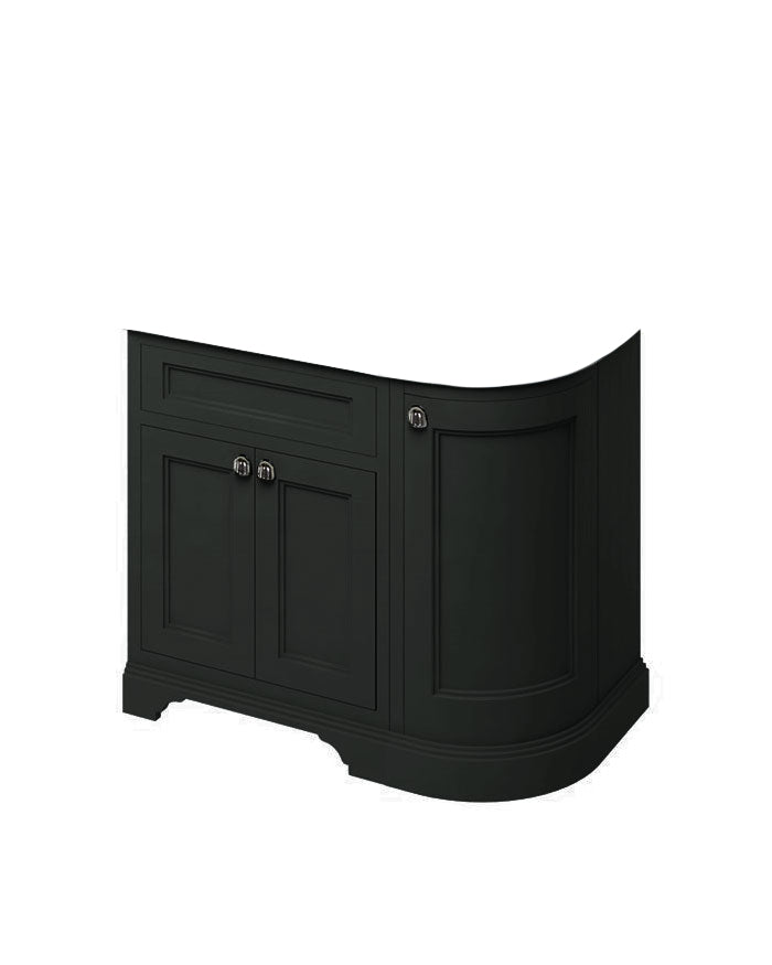 Badrumskommod rundat hörn Burlington - 100 cm svart (endast underdel) image