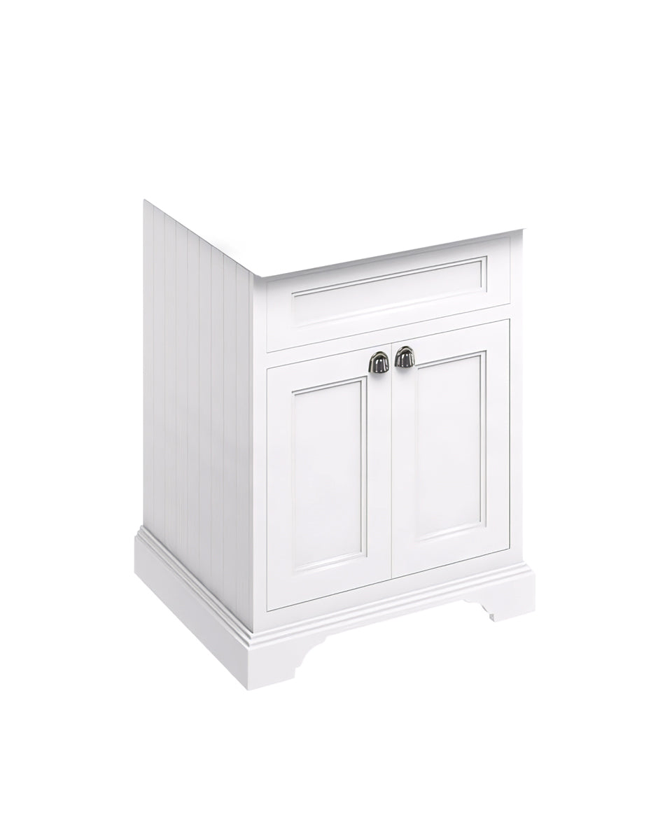 Burlington - Mueble independiente con puertas dobles de 65 cm, blanco mate (solo parte inferior)