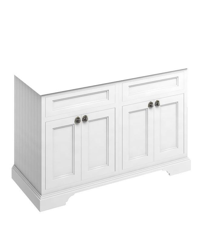 Badrumskommod dubbelt Burlington - Fristående möbel 130 cm, matt vit (Endast underdel) image