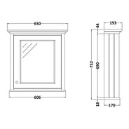 Spiegelschrank - Bayswater 65 cm weiß thumbnail image