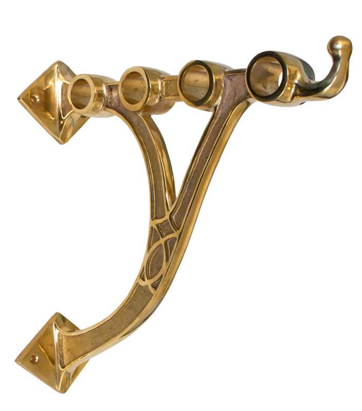 Side ends for hat rack - Brass