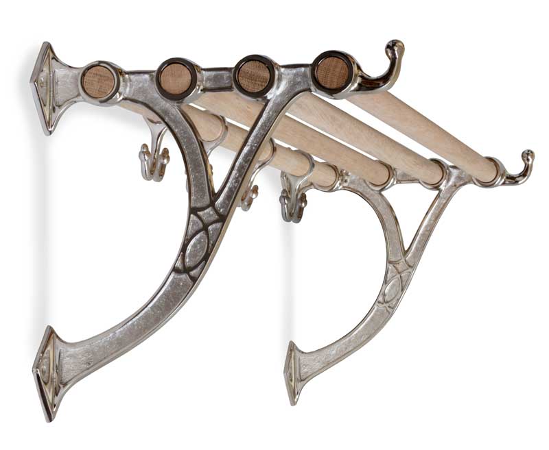 Hatthylla i nickel 115 cm - Klassisk gammaldags stil – Sekelskifte