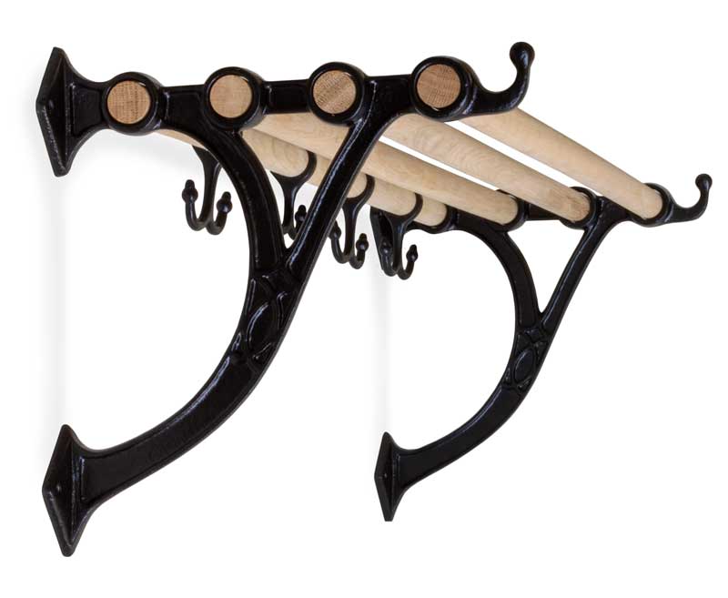 Hat rack - Sekelskifte - Black & Oak, 80 cm (31.5 in.)