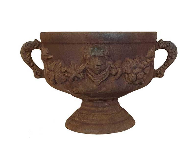 Cast Iron Urn - Oxidized - Small