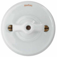 Light Switch - White Porcelain Surface-Mounted thumbnail image