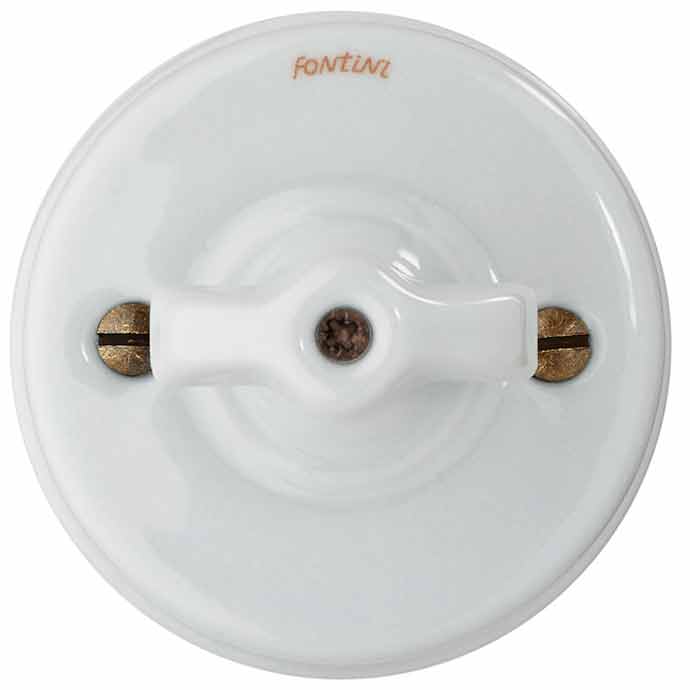 Light Switch - White Porcelain Surface-Mounted image