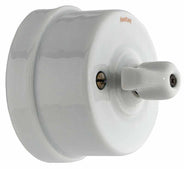 Light Switch - White Porcelain Surface-Mounted thumbnail image