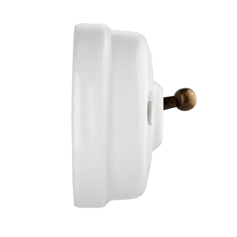 Dimmer - Hvit porselen/antikk bronse image