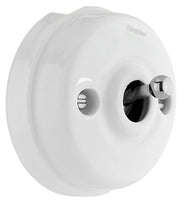 Toggle Light Switch - Porcelain/chrome, surface-mounted thumbnail image