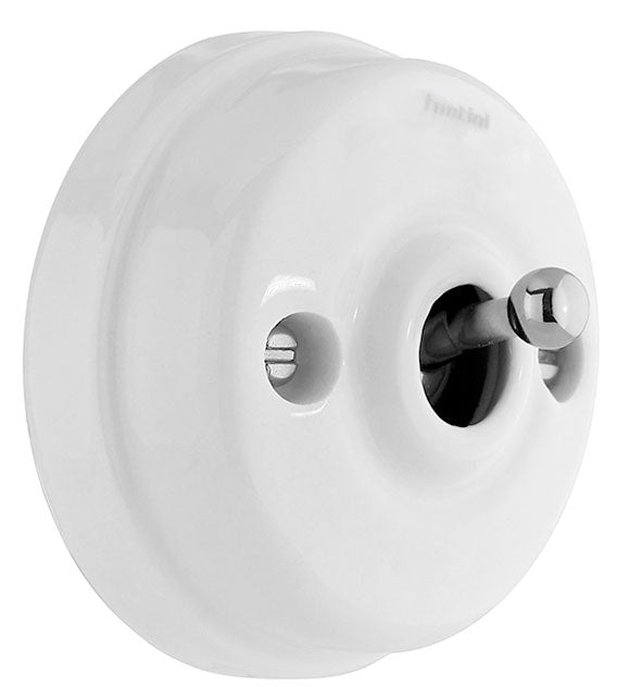 Afbryder - Hvid Porcelæn/Krom (Krydsafbryder) image