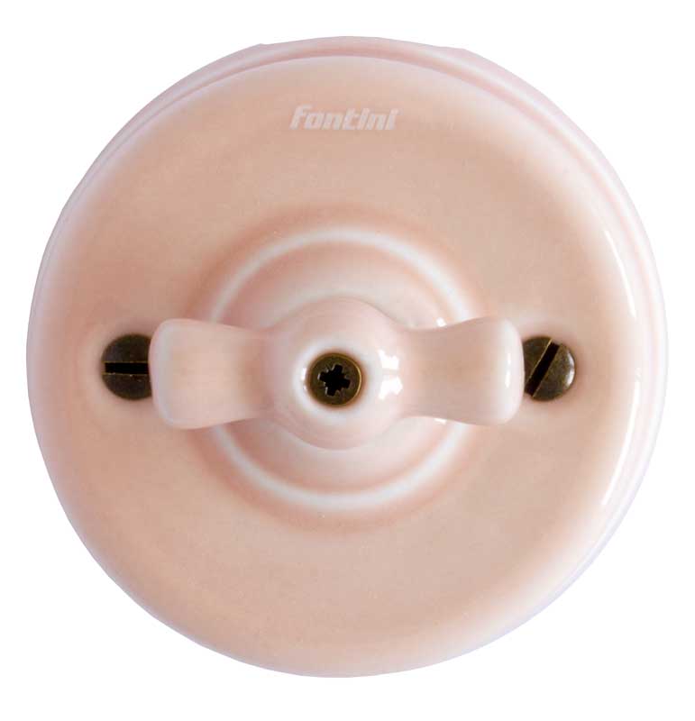Light Switch - Pink Porcelain - Surface-Mounted image